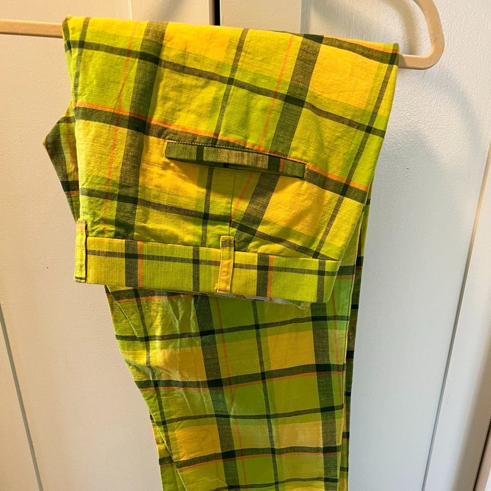 Yellow and Green plaid Loudmouth Golf Pant